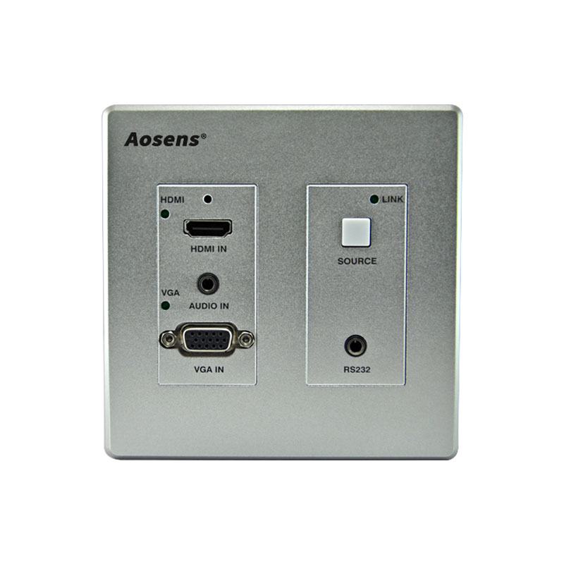 AS-WP270HD 奧盛VGA HDMI延長器投影機HDBaseT發(fā)射轉(zhuǎn)網(wǎng)線傳輸多媒體86面板