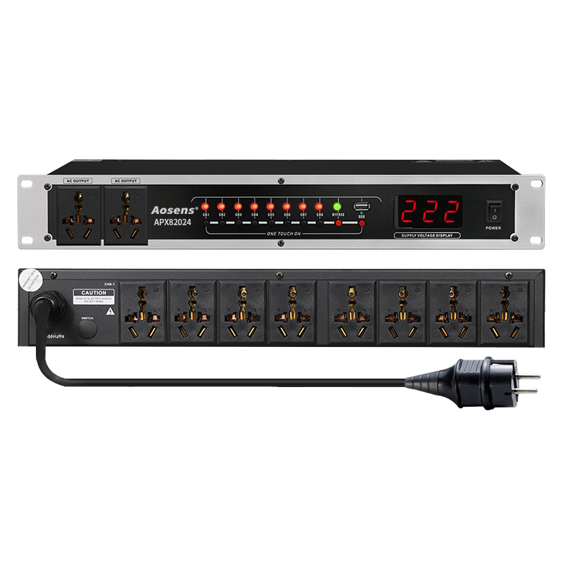 APX82024 奧盛 8+2路時序電源 延時上電PDU 帶電壓顯示 獨(dú)立控制