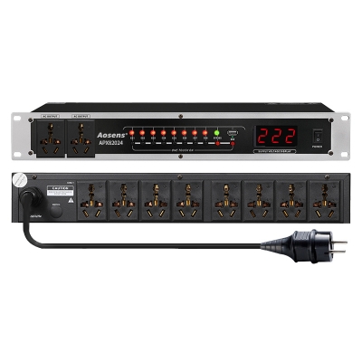 APX82024 奧盛 8+2路時序電源 延時上電PDU 帶電壓顯示 獨立控制